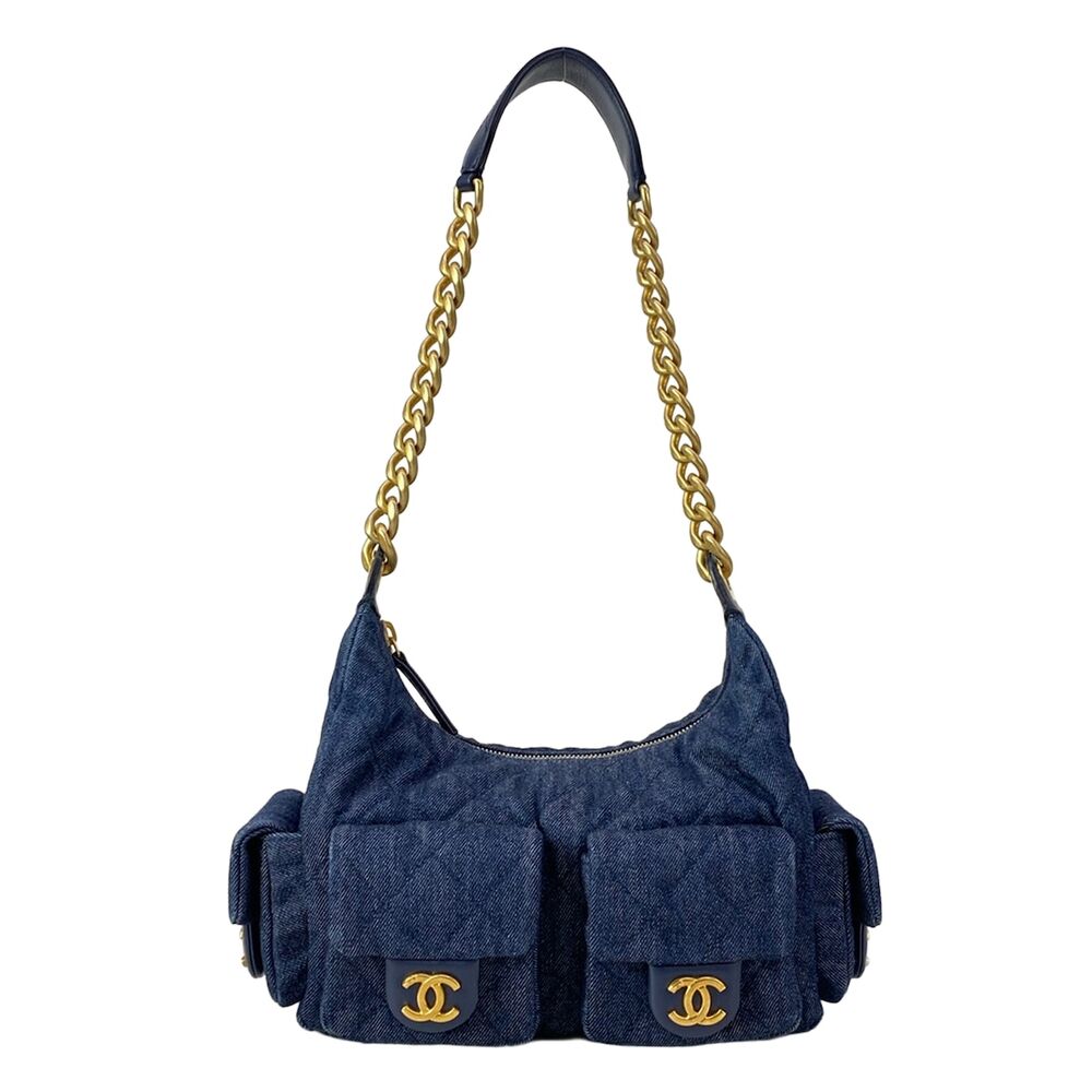 Chanel Shoulder Bag AS5339 Navy Gold